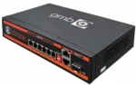GMB Switch,4 PoE 100/1000M, 2 UP-Link 100/1000M +1 SFP port,52V 65W,30W/PoE, VLAN,250m (POE-GS1006PS1)