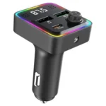 Kettz FM Transmiter i Punjač Floyd – 2×USB QC3.0 + Type-C PD30W, LED - Slika 3