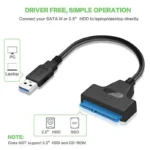 Kettz NKU-K122 USB 3.0 to Sata 22 pin Napojni Kabl - Slika 2