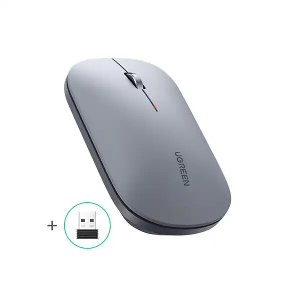UGREEN MU001 bežični miš Sivi – Ultra Slim, tihi klikovi, 4000 DPI