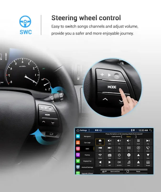 Kettz multimedija KT-AR1900 9" 1DIN 4 + 64GB DSP DAB Car Play
