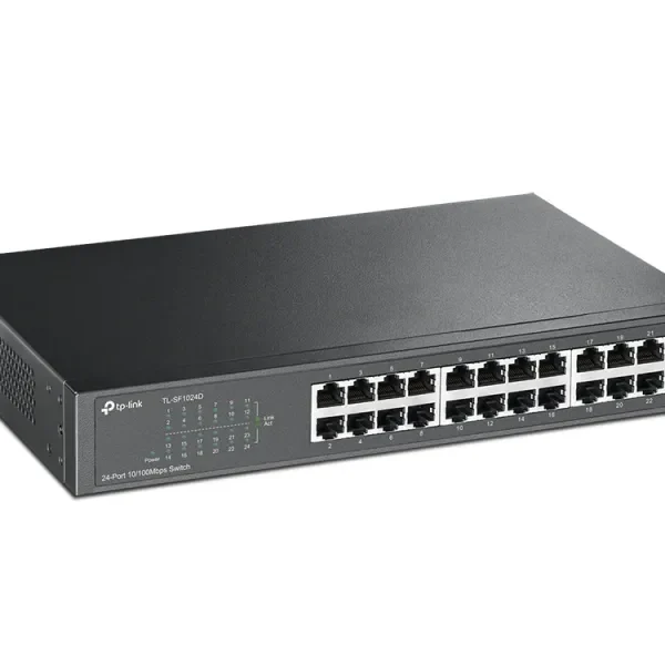Mrežni svič TP-Link TL-SF1024D sa 24 Fast Ethernet 10/100 Mbps RJ-45 porta za desktop ili rek montažu