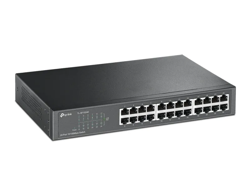 Mrežni svič TP-Link TL-SF1024D sa 24 Fast Ethernet 10/100 Mbps RJ-45 porta za desktop ili rek montažu