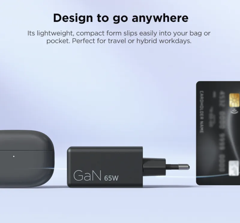 Lenovo punjač Mini USB-C GaN 65W, 40AW65WBEU