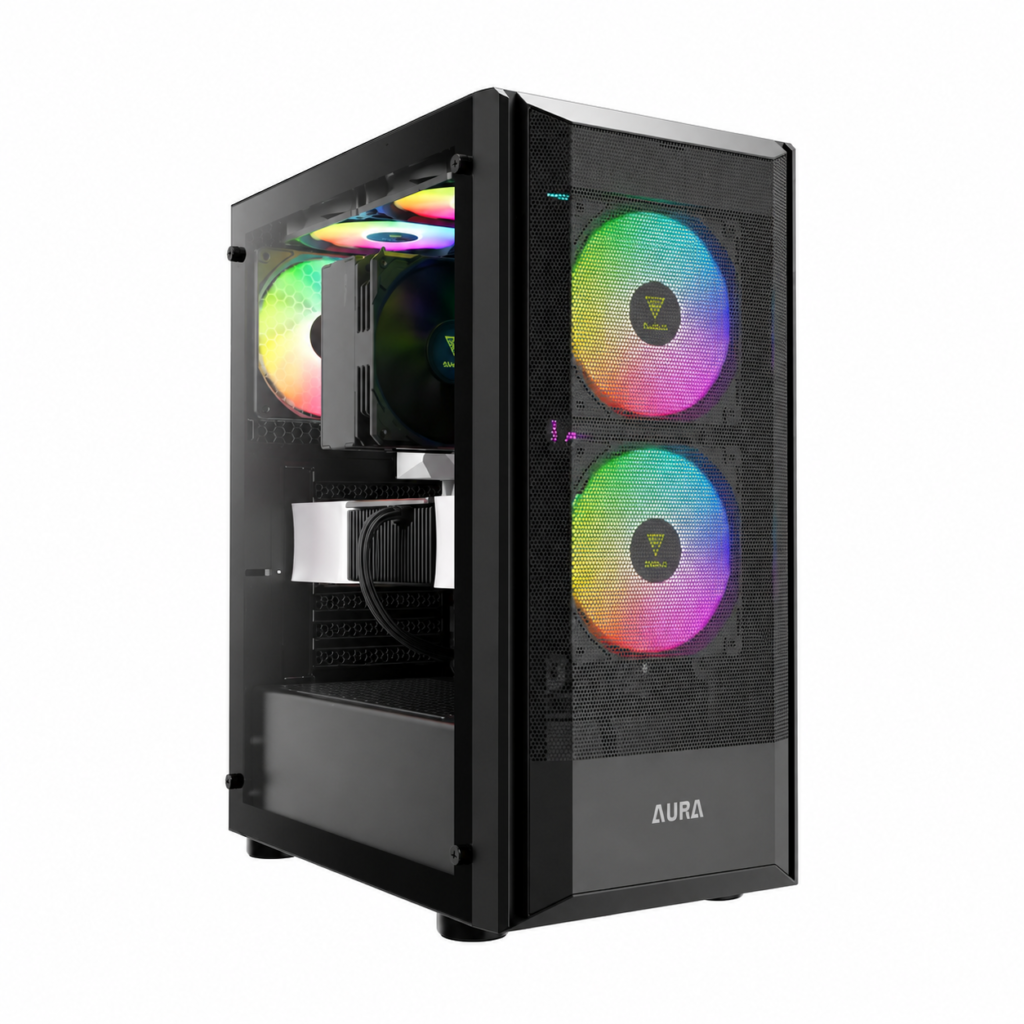 Gamdias Aura GC6 Elite ARGB GP650W kućište, bela pozadina