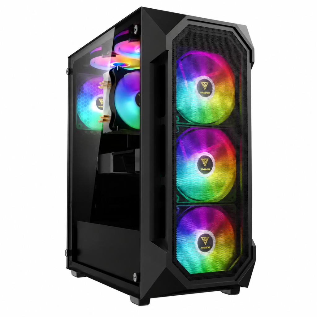 Gamdias Aura GC1 Elite ARGB kućište, bela pozadina