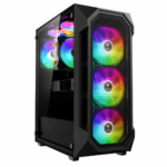 Gamdias Aura GC1 Elite ARGB kućište, bela pozadina