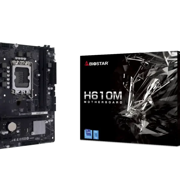Biostar H610MHC 2.0 matična ploča | LGA 1700, DDR4, mATX