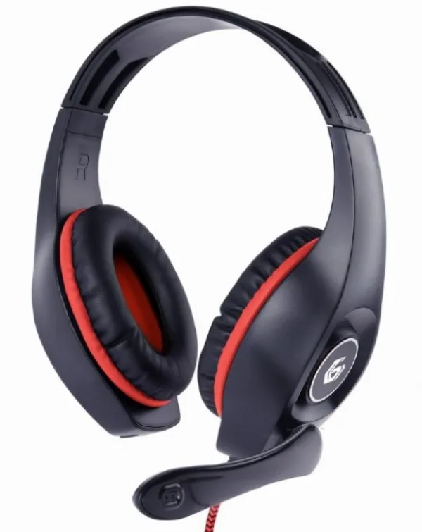 Gembird Stereo gejmerske slušalice sa mikrofonom+volume kontrolom 3.5mm RED (GHS-05-R)