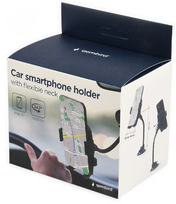 Gembird držac mobilnog telefona za auto na vakum sirina 55-80mm (TA-CHW-04)