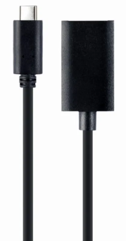 Gembird USB Type-C to DisplayPort adapter cable, 4K, 15 cm, black (A-CM-DPF-02)