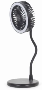 Gembird Desktop ventilator sa lampom i bezicim punjačem (TA-WPC10-LEDFAN-01) - Slika 3