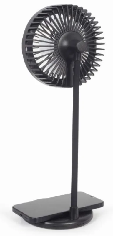 Gembird Desktop ventilator sa lampom i bezicim punjačem (TA-WPC10-LEDFAN-01)