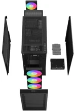 DeepCool CH560 DIGITAL ATX Kućište, Dual Status Display, 3xLED 140mm +1x120mm, Staklena strana,USB-C - Slika 3