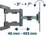 Gembird TV nosač okretanje/tilt 40-80 VESA max.60x40cm, max 50kg, držač (WM-80ST-01) - Slika 3