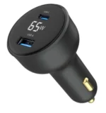 Gembird 2-port USB brzi punjač za auto, Type-C PD, LCD, 65W, black (TA-UC-AC2PD65LCD-CAR-01) - Slika 3