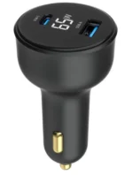 Gembird 2-port USB brzi punjač za auto, Type-C PD, LCD, 65W, black (TA-UC-AC2PD65LCD-CAR-01) - Slika 4