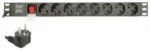 EG-PDU-014 Gembird Produzni kabl sa zastitom 8 uticnica 16A, PDU 1U, aluminium, 3m - Slika 5