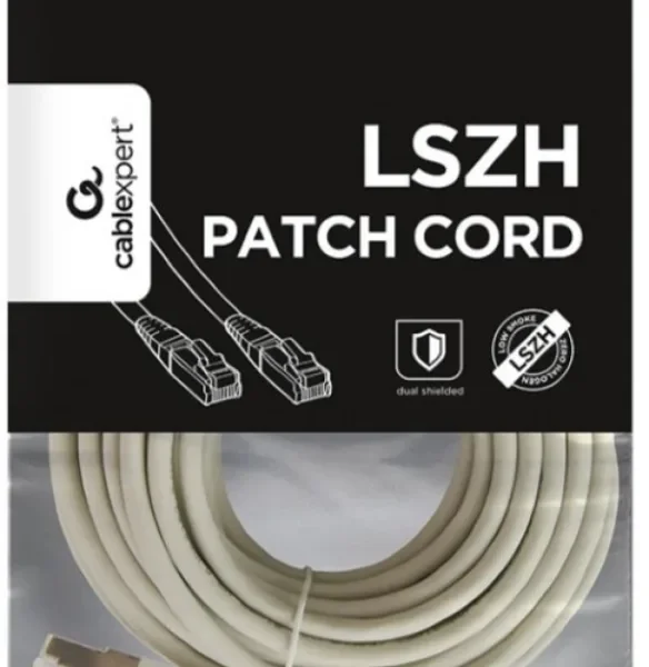 Gembird Mrezni kabl, SFTP CAT.6A BAKARNI LSZH Patch cord 10m Grey (PP6A-LSZHCU-10M)