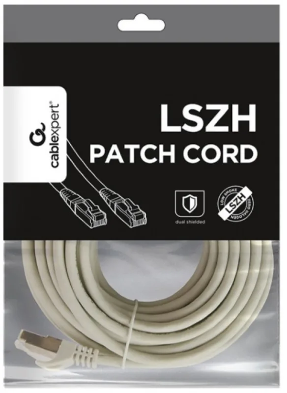 65441 Gembird Mrezni kabl, SFTP CAT.6A BAKARNI LSZH Patch cord 10m Grey (PP6A-LSZHCU-10M)