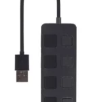 Gembird USB 2.0 4-port hub + prekidaci, black (UHB-U2P4-05)