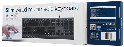 Multimedijalna Slim tastatura US-international (KB-MCH-06)