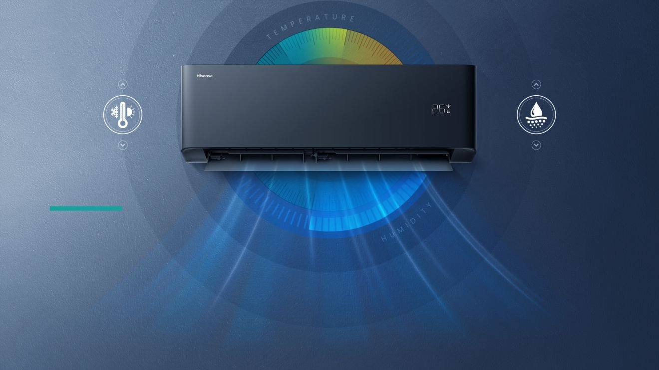 Hisense HB25XU0BG inverter klima uređaj | UNI HB 4 Hisense HB25XU0BG inverter klima uređaj | UNI HB Hisense HB25XU0BG — Uni HB Black Temperature&Humidity Dual control