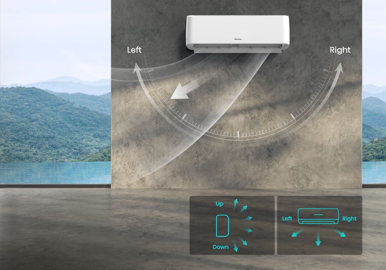 Hisense QE35XV4EG inverter klima uređaj | Energy Pro Plus 7 Hisense QE35XV4EG inverter klima uređaj | Energy Pro Plus Hisense QE35XV4EG — Multi Dimension AirFlow (HISENSE)