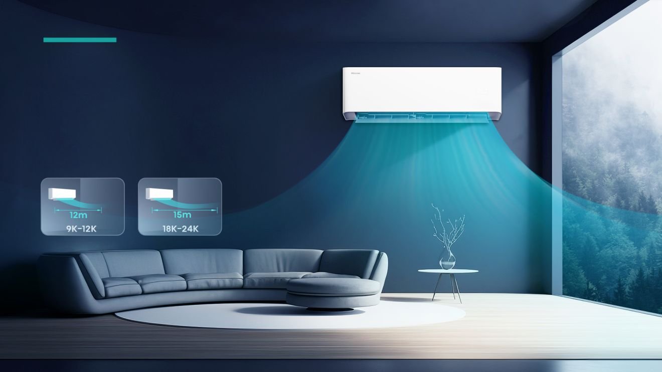 Hisense HB35XU0AG inverter klima uređaj | UNI HB 20 Hisense HB35XU0AG inverter klima uređaj | UNI HB Hisense HB35XU0AG — Long Distance Airflow(Uni HB White)
