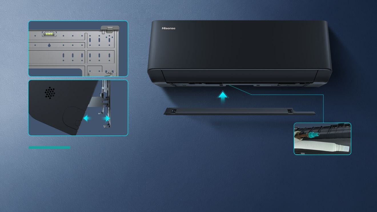 Hisense HB25XU0BG inverter klima uređaj | UNI HB 1 Hisense HB25XU0BG inverter klima uređaj | UNI HB Hisense HB25XU0BG — Uni HB Black Easy Installation Pro