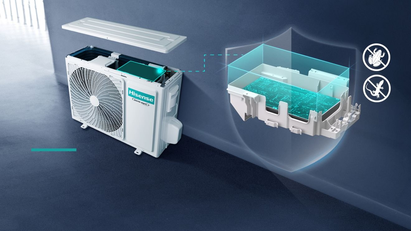 Hisense HB25XU0BG inverter klima uređaj | UNI HB 20 Hisense HB25XU0BG inverter klima uređaj | UNI HB Hisense HB25XU0BG — Uni HB Black PCB with Insect Prevention