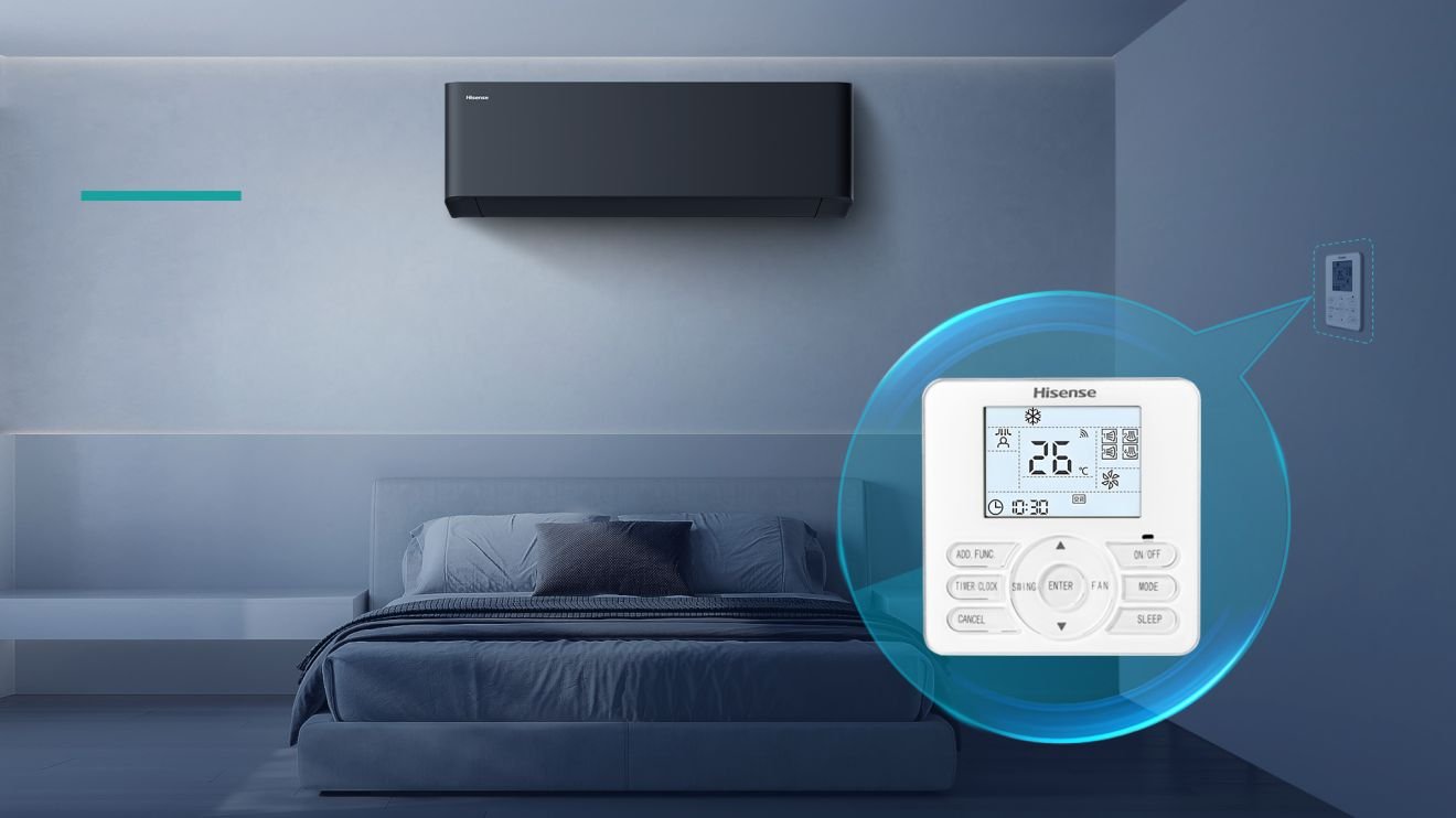 Hisense HB25XU0BG inverter klima uređaj | UNI HB 27 Hisense HB25XU0BG inverter klima uređaj | UNI HB Hisense HB25XU0BG — Uni HB Black Wired Controller(optional)